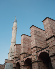 Fototapeta premium Photo of the facade of the Hagia Sophia Mosque in Istanbul Turkey