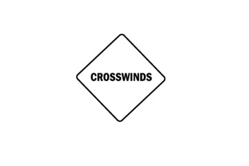 Crosswinds traffic sign