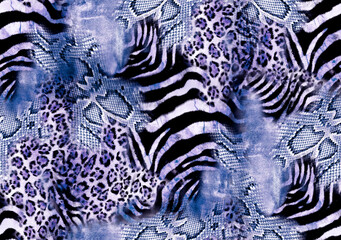 Seamless leopard pattern, abstract zebra print.