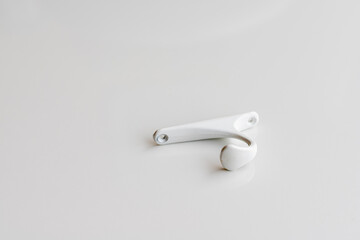 White wall hook on white background