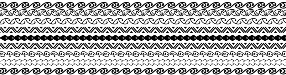 maori geometric pattern tattoo design texture dark simple 마오리 문양 타투 도안 - obrazy, fototapety, plakaty
