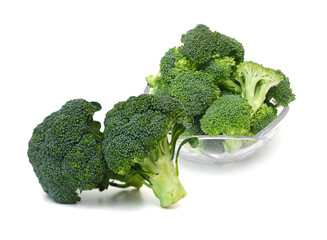 Fresh broccoli isolated on white background