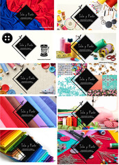 Tarjetas personalizadas de una pequeña empresa de costura 
