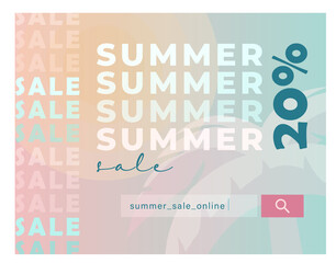 Banner ad summer sale shopping online