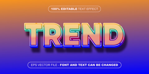 trend 3d editable text effect