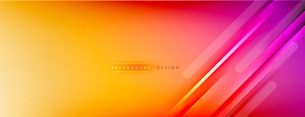 Abstract background - lines composition created with lights and shadows. Technology or business digital template. Trendy simple fluid color gradient abstract background with dynamic