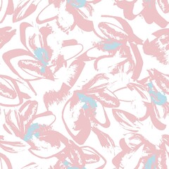 Floral Brush strokes Seamless Pattern Design
