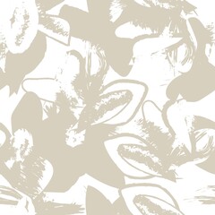 Floral Brush strokes Seamless Pattern Design