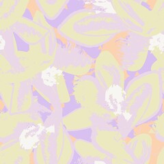Floral Brush strokes Seamless Pattern Design