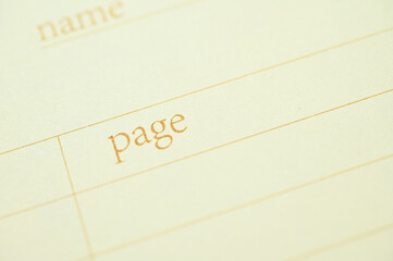 closeup white notebook, stationary object