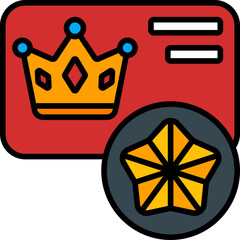 loyalty card filled outline icon