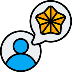 rating filled outline icon