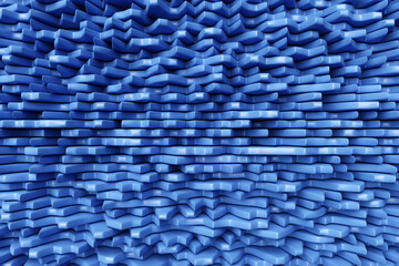 Fototapeta premium 3D illustration of a hypnotic pattern. Abstract blue background design