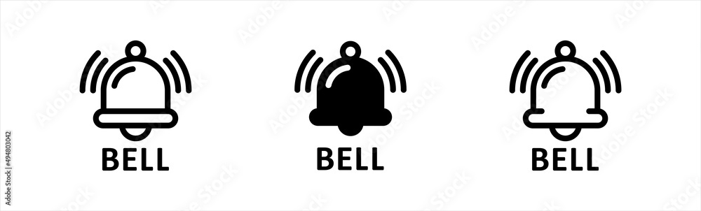Poster doorbell icon. notification bell icon. incoming inbox message. new message notofication icons collec