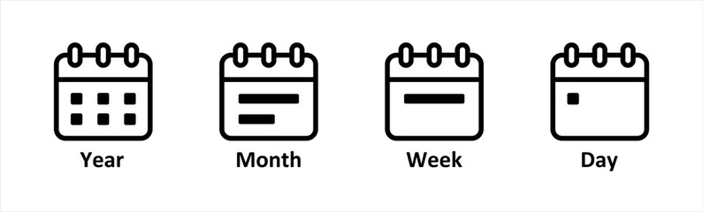 Calendar icon. Business plan schedule. Reminder organizer event signs symbol, vector illustration