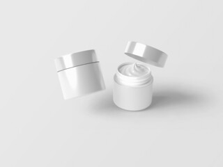 Cosmetic Jar & Box Packaging Mockup