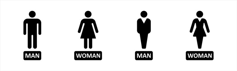 Toilet sign. male and female restroom, vector illustration