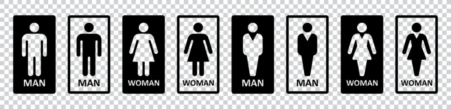 Toilet sign. male and female restroom, vector illustration