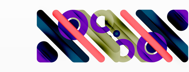 Creative geometric wallpaper. Minimal lines and circles background