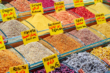 Spices at the Grand Bazaar in Istanbul, Turkey
