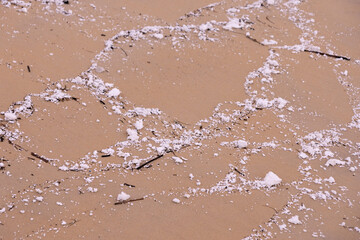 Styrofoam from washed up pontoons