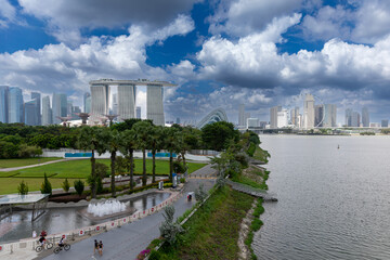 Singapore skyline from Marina Barrage