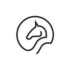 horse line  icon vector illustration design