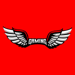 Fototapeta premium Wings Gaming Logo for Sport esport gaming and team