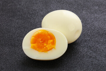 Boiled chicken egg for breakfast