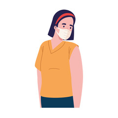 woman wearing medical mask