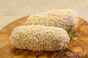 Raw chicken cutlet for roast