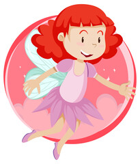 Fantasy angel character on white background