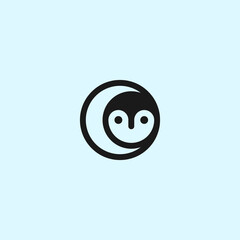 moon owl logo or wise logo