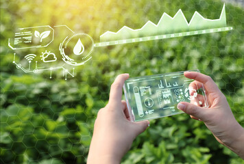 Managing crops using AR devices in smart farm facilities