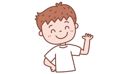 挨拶をする男の子