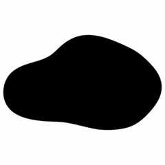 Stone Black Silhouette Illustration Isolated on White Background.