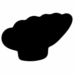 Seashell Black Silhouette Illustration Isolated on White Background.