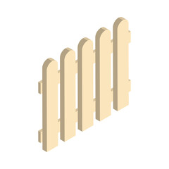 Park Fence Isometric Composition