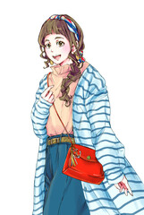 振り向く初夏の女の子02