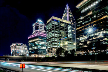 Fototapeta premium Downtown Charlotte North Carolina USA at Sunrise