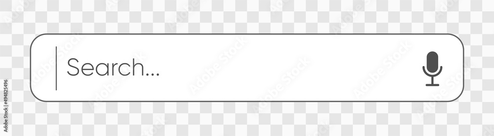 Poster search bar for browser and web site. search windows set isolated on gray. vector
