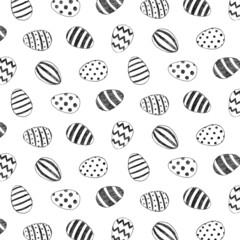 Hand drawn vector illustration of drawing sketch Easter egg pattern. - 494826054