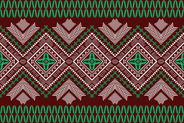 Geometric ethnic oriental traditional pattern.Figure tribal embroidery style.Design for wallpaper,clothing,wrapping,fabric,vector illustration