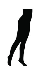 Silhouette of female legs. vector