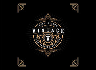 Badge Vintage Style Logo Design Template