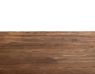 Wood shelf table isolated on white background, can be used for display or montage your product.