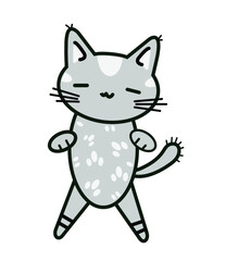 
Funny animals. A little kitten. Vector image in cartoon style. Color image.