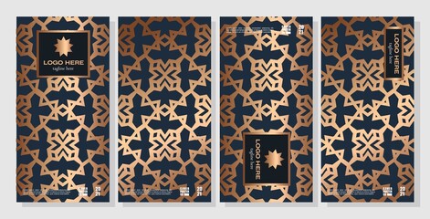 Geometric design pattern for packaging and banners, has a luxurious and classy feel
