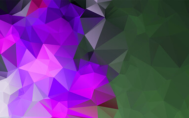 Illustration Colorful swirl rainbow polygon background or frame triangle pattern in multi rainbow spectrum color