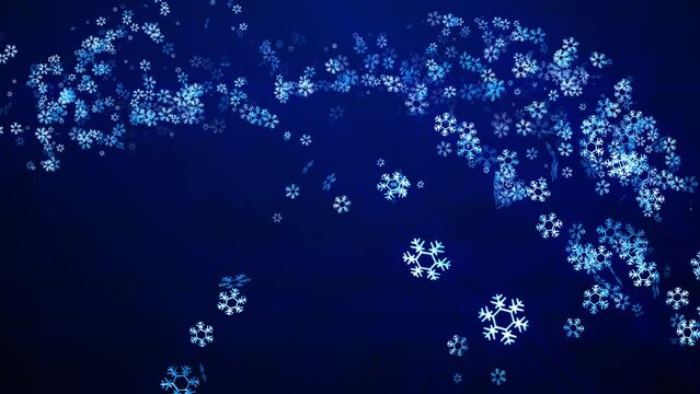 blue snow flake animation